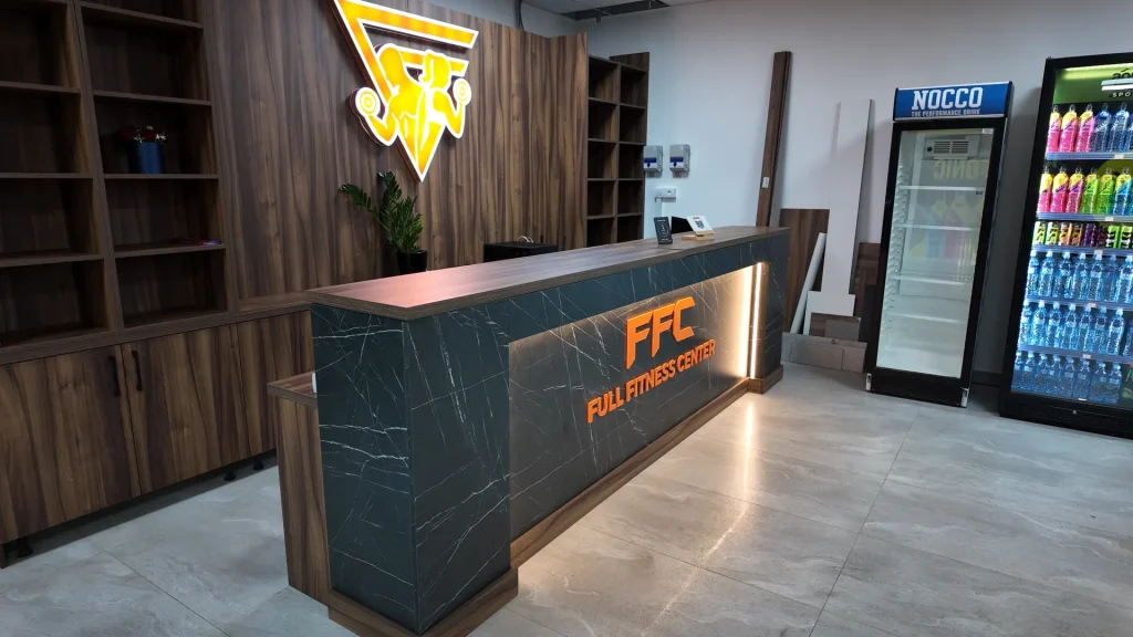 Recepcija teretane FFC u Kaluđerici
